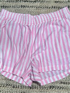 Old Navy Pink and White Striped High-Waist Women’s Shorts